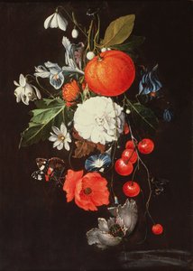Meyve ve Çiçeklerle Natürmort by Cornelis de Heem