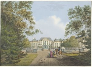 Het Loo sarayının görünümü by Cornelis de Kruyff