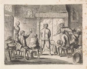 Bir handa çiftçiler Tür sahneleri (dizi başlığı) by Cornelis de Wael