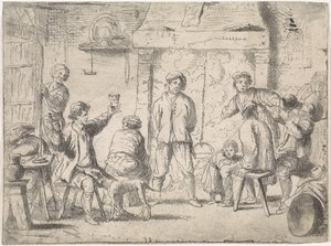 Bir handa çiftçiler Tür sahneleri (dizi başlığı) by Cornelis de Wael