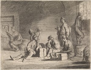 Zindandaki mahkumlar Tür sahneleri (dizi başlığı) by Cornelis de Wael