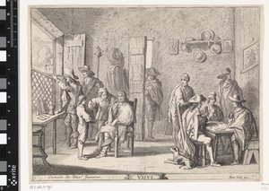 Görme Visvs (nesne üzerindeki başlık) Beş duyu (dizi başlığı) by Cornelis de Wael