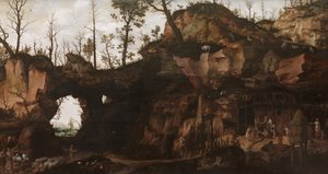 Medeniyetin doğuşuyla birlikte manzara by Cornelis van Dalem