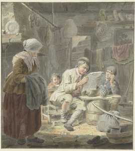 gazete okuyucusu by Cornelis van Noorde