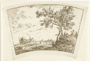 Bir çiftlik ile manzara by Cornelis van Noorde