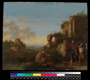 Abraham ve Isaac ile manzara, 1667