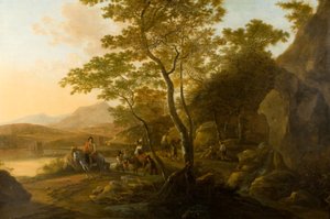Figürlü Manzara, c.1655-1710 (tuval üzerine yağlı boya) by Cornelis van Swanenburgh