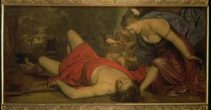 Adonis'in Ölümüne Ağlayan Venüs (tuval üzerine yağlı boya) by Cornelius Holsteyn