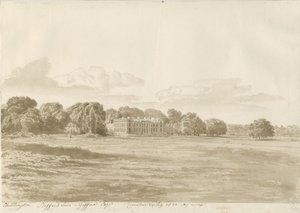 Chillington Hall: sepya çizimi by Cornelius Varley