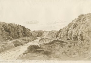 Chillington Salonu: sepya çizimi, 1820 by Cornelius Varley
