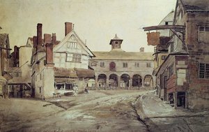Pazar Yeri, Hereford, 1803 by Cornelius Varley