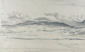 Galler'de Dağ Panoraması, Cader Idris by Cornelius Varley