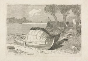 İki Sahilli Balıkçı Teknesi, 1809. by Cornelius Varley