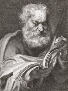 Havari Thomas, Şüpheci Thomas, portre. by Cornelius van Caukercken