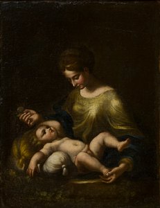 Madonna ve Çocuk, c.1509-34 (tuval üzerine yağlı boya)