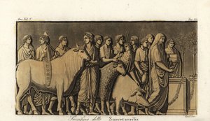 Roma suovetaurilia veya suovitaurilia kurban töreni by Corsi Corsi