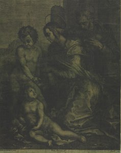 Aziz John ile Kutsal Aile, c. 1710-1715. by Cosimo Mogalli