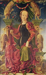 Bir Muse, c.1455-60 (yumurta temperalı yağ) by Cosimo Tura