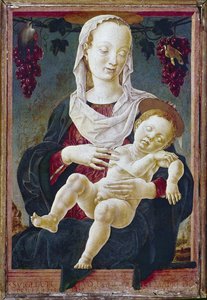 Meryem Ana olarak bilinen Madonna ve Çocuk. c.1459-63 (gemide sıcaklık) by Cosimo Tura