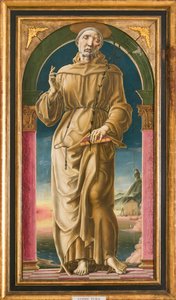 St. Anthony of Padua (panelde yağ ve tempera) by Cosimo Tura