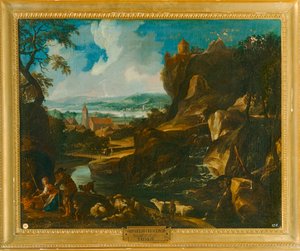 "Köy ile manzara by Crescenzio Onofri