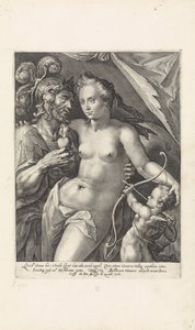 Mars ve Venüs Aşıklar olarak Tanrılar ve Tanrıçalar (dizi adı) by Crispijn van de Passe (I)