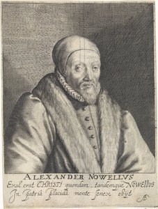 Portret van Alexander Nowell by Crispijn van de Passe (I)