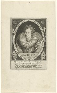 Portret van Elizabeth I Tudor Regiae Anglicanae (dizi adı) by Crispijn van de Passe (I)