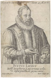 Portret van Justus Lipsius Moribvs Antiqvis (nesne üzerindeki başlık) by Crispijn van de Passe (I)