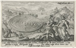 Theseus ve Ariadne Metamorfosen van Ovidius (dizi adı) by Crispijn van de Passe (I)