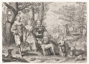 Guy Michel Lejay ve ailesinin portresi by Crispijn van de Passe (II)