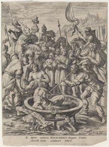Antiochus Tarafından Öldürülen Yedi Makkabi Kardeşler by Crispijn van de Passe I after Maarten de Vos