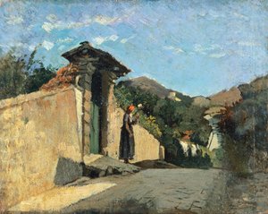 Manzara çalışması, yaklaşık 1861, Cristiano Banti (1824-1904), tuval üzerine yağlı boya