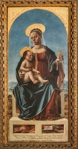 Çocuklu Madonna (panelde yağlı boya) by Cristoforo da Lendinara Canozzi or Canozi