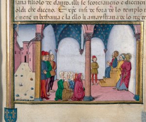 İsa, Yeni Ahit Tarihinden sonra Cristoforo De Predis Minyatür Tapınağında (1440-1486) ders veriyor by Cristoforo De Predis