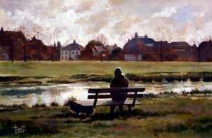 Wimbledon Pond, 2010 (kağıt üzerinde akrilik)