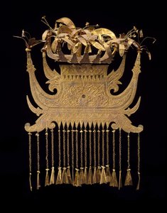 Headdress, 19. yüzyıl sonu - 20. yüzyıl başı (altın ve altın varak)