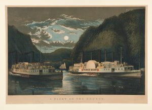 Hudson'da Bir Gece by Currier and Ives