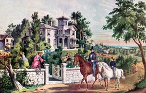 American Country Life, Mayıs Sabahı, 1855. by Currier and Ives