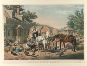 Pazara Hazırlanmak by Currier and Ives