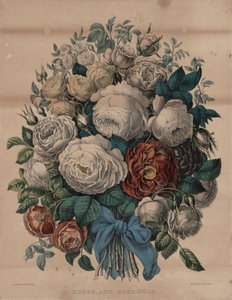 Güller ve Gül goncası by Currier and Ives