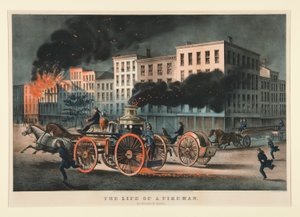 Bir İtfaiyecinin Hayatı / Metropolitan Sistemi. by Currier and Ives
