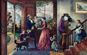 Güç Mevsimi, Orta Çağ, 1868. by Currier and Ives