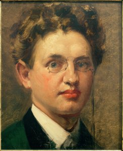 Kendi portre, yüz, pince-nez ile by Curt Herrmann