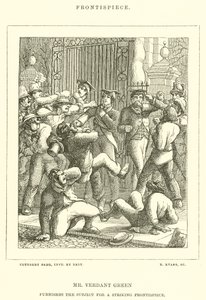 Bay Verdant Green, Konuyu Çarpıcı Bir Frontispiece için donatıyor by Cuthbert Bede