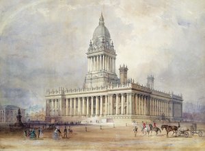 Leeds Belediye Binası için Tasarım by Cuthbert Brodrick