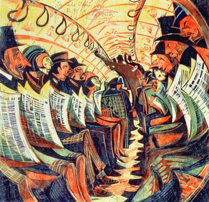 Tüp Tren, c.1934 (linocut)