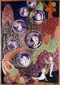Wedgwood Fairyland cila plakası, c.1917 (kemik çini) by Daisy Makeig Jones