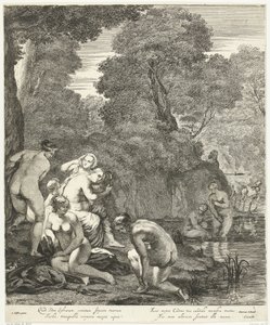 Actaeon tarafından keşfedilen Diana ve perileri