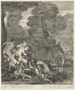 Actaeon tarafından keşfedilen Diana ve perileri